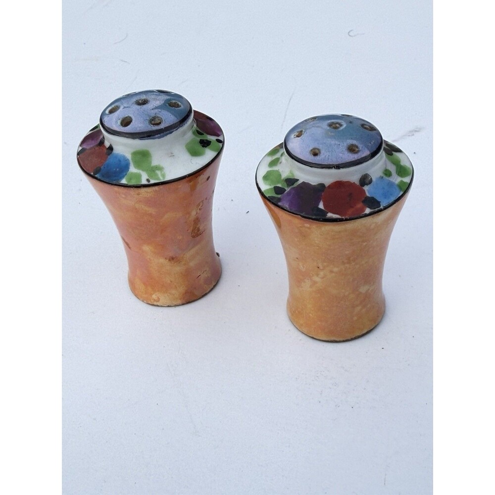 Vintage Japanese Hand-Painted, Porcelain Salt And Pepper Shaker Set 